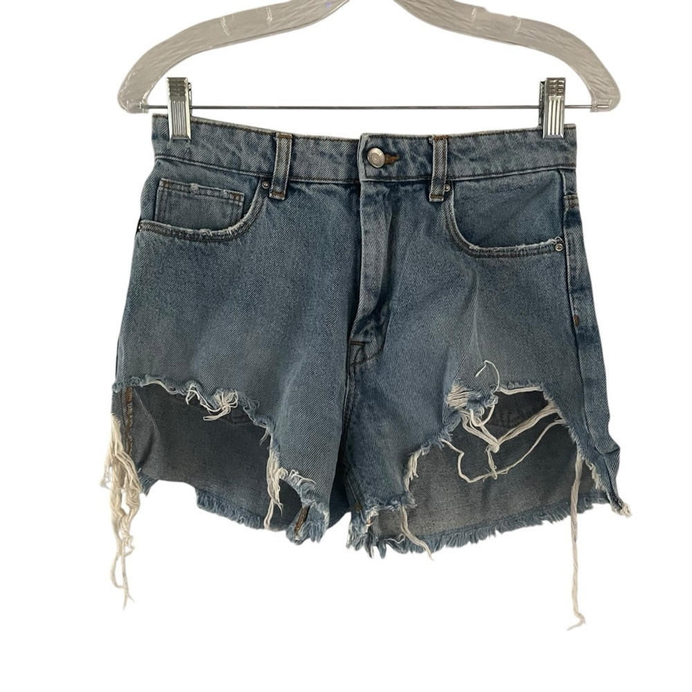 Zara Ripped Women Shorts Size 4 - Picture 2 of 6